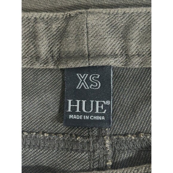 Hue Women's Ankle Length Denim Look Jegging in Brown - Sz XS - Picture 3 of 4